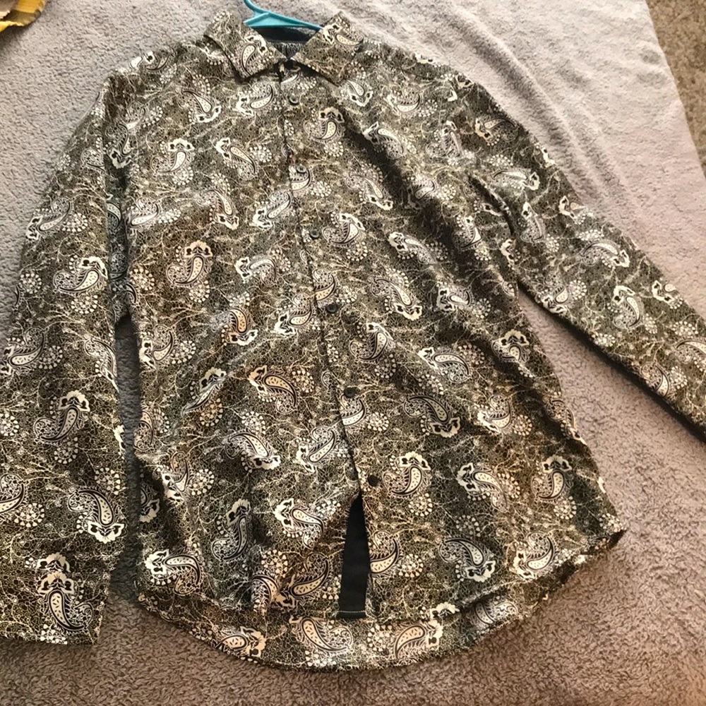 Button-Up Paisley Shirt